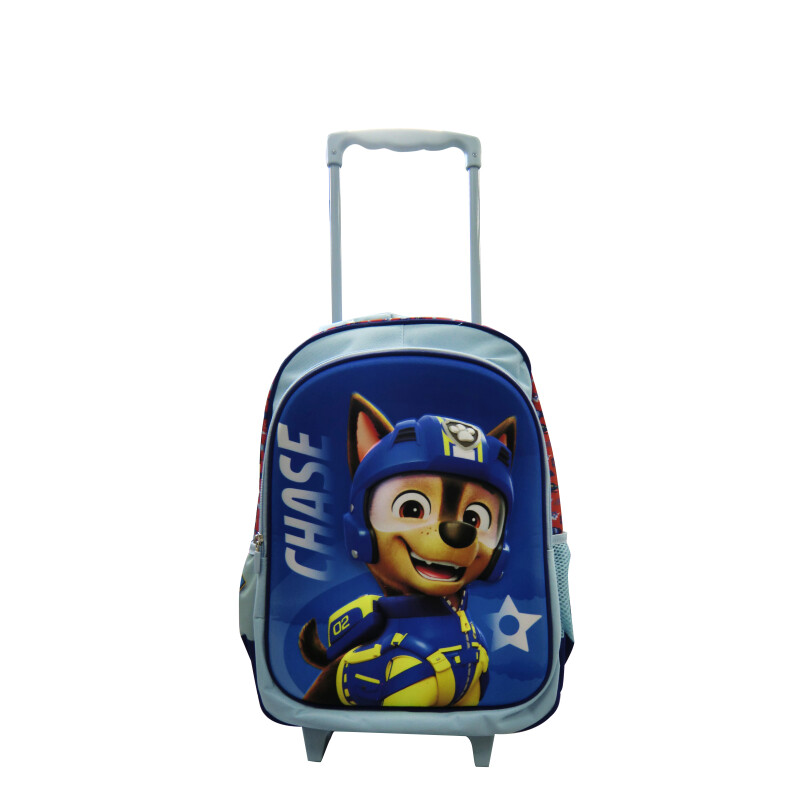 Mochila Disney Paw Patrol c/Carro Azul - Celeste - Rojo