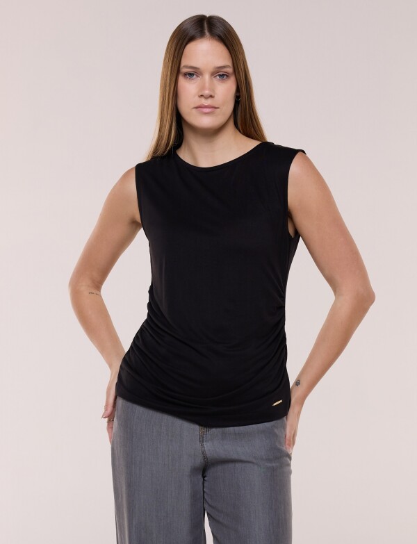 Musculosa Frunces Laterales NEGRO