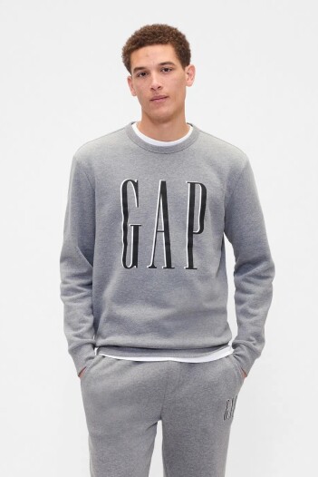 Buzo Deportivo Logo Gap Hombre Heather Grey