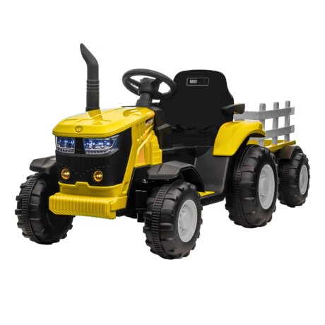 Tractor con Remolque Lumax a Batería con Luces, Sonido, MP3 y USB Amarillo