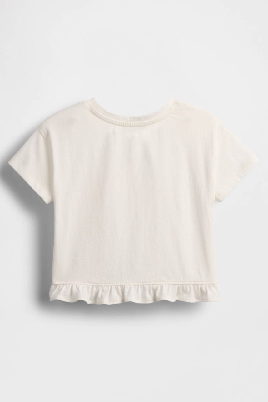 Remera Logo Gap Toddler Niña New Off White