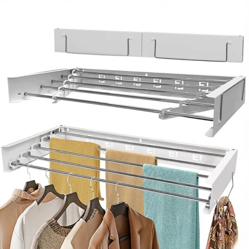 Tendedero Retractil Tender Pared Secador Ropa Colgante Acero Tendedero Retractil Tender Pared Secador Ropa Colgante Acero