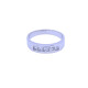 Anillo medio sin fin oro 18k blanco engarce carril y brillantes princesa. Anillo medio sin fin oro 18k blanco engarce carril y brillantes princesa.