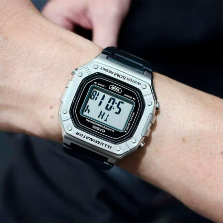 Reloj Casio Resina Plateado/Negro 0