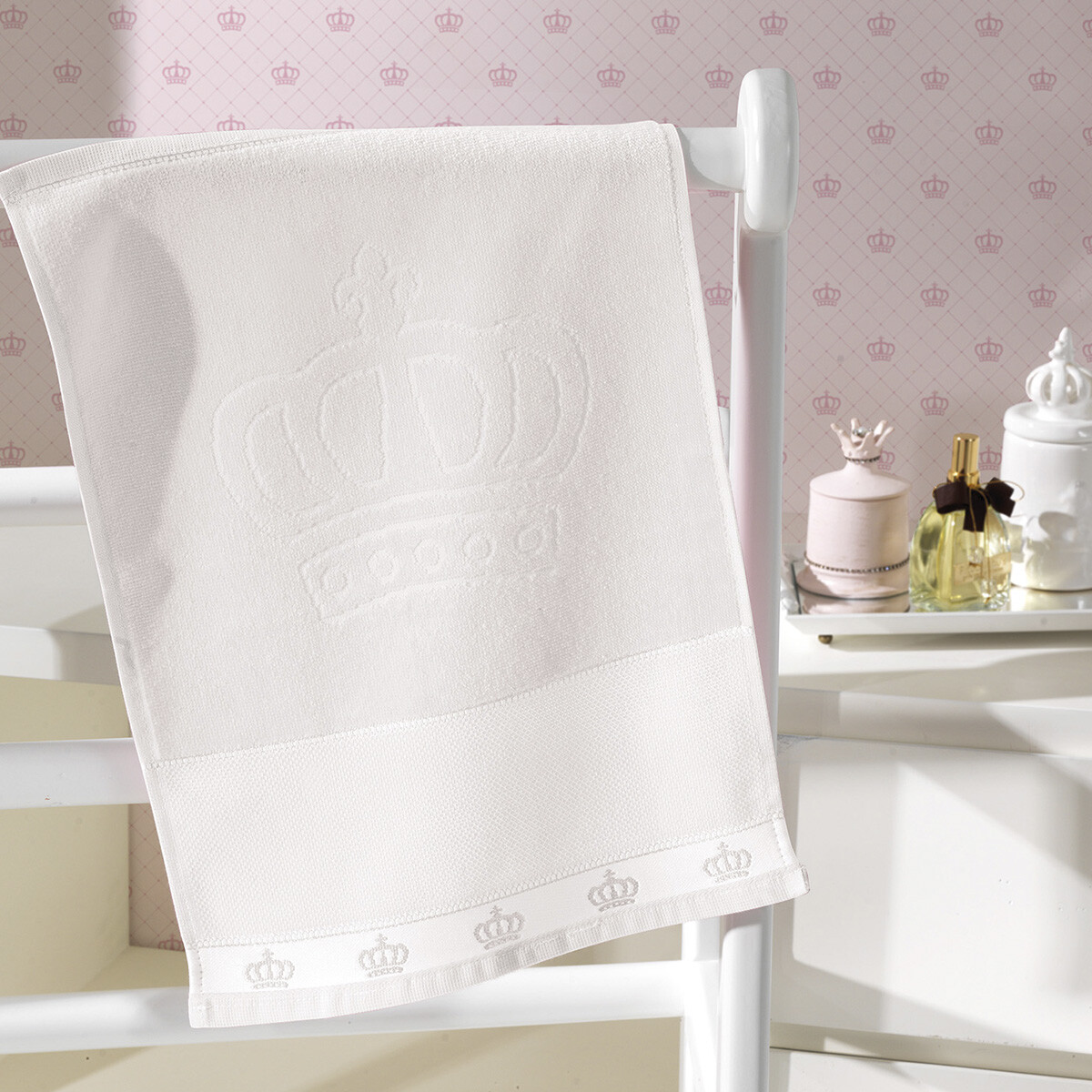 Toalla Social para Bebé Clásica Dohler Algodón 30 x 45 cm - BLANCO 