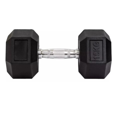 Mancuerna Pesa Hexagonal Engomada 15kg Mancuerna Pesa Hexagonal Engomada 15kg