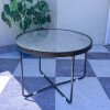 YBL46 Mesa Redonda Vidrio Small 46x46x38cm - Negra