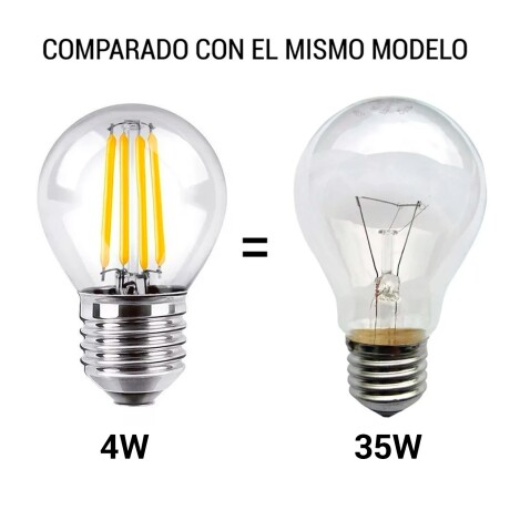 Lámpara Filamento LED G45 E27 4W Dimerizable Luz Cálida Lámpara LED Filamento G45 4W E27 Dimerizable Luz Cálida