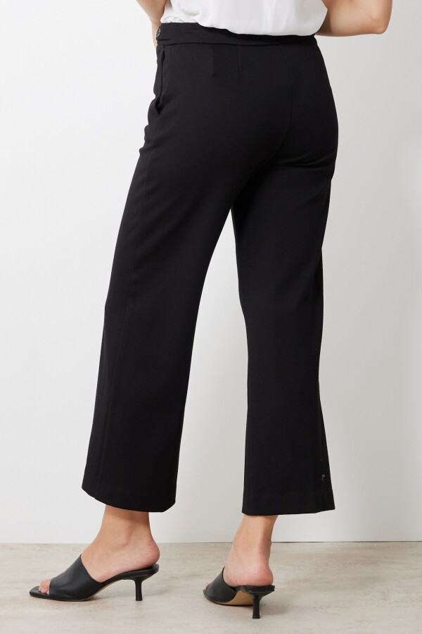 Pantalon Recto Botones NEGRO