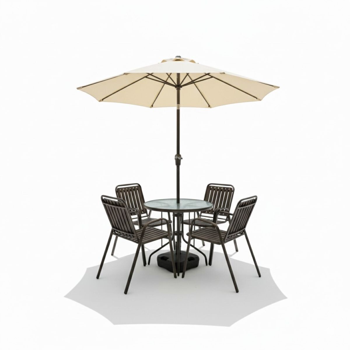 JGO JARDIN MARRON C/SOMBRILLA 6PZAS 