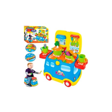 Juego Buggy con Cocinita 2 en 1 más accesorios Azul