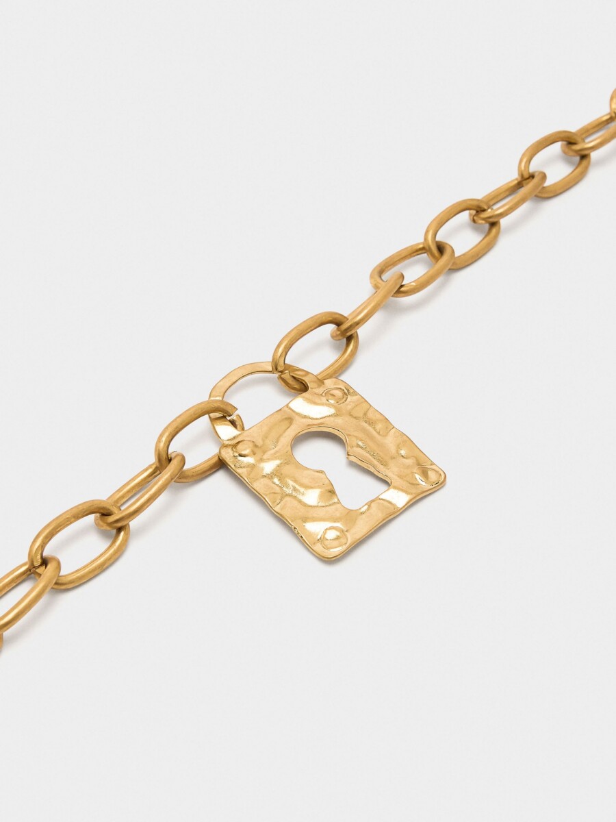 Collar Corto De Eslabones dorado
