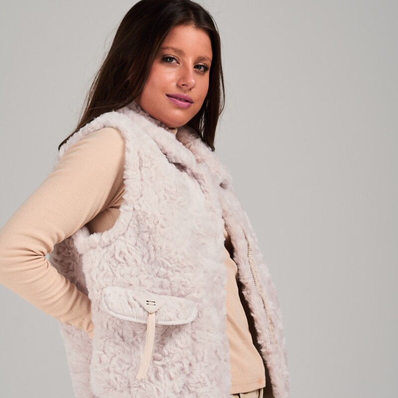 Chaleco de Piel Slowly Off White