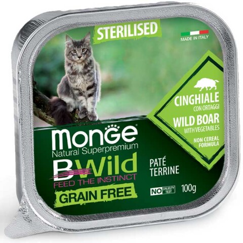 PATE MONGE BWILD STERILIZED WILD BOARD & VEGETABLES 100 gr Pate Monge Bwild Sterilized Wild Board & Vegetables 100 Gr