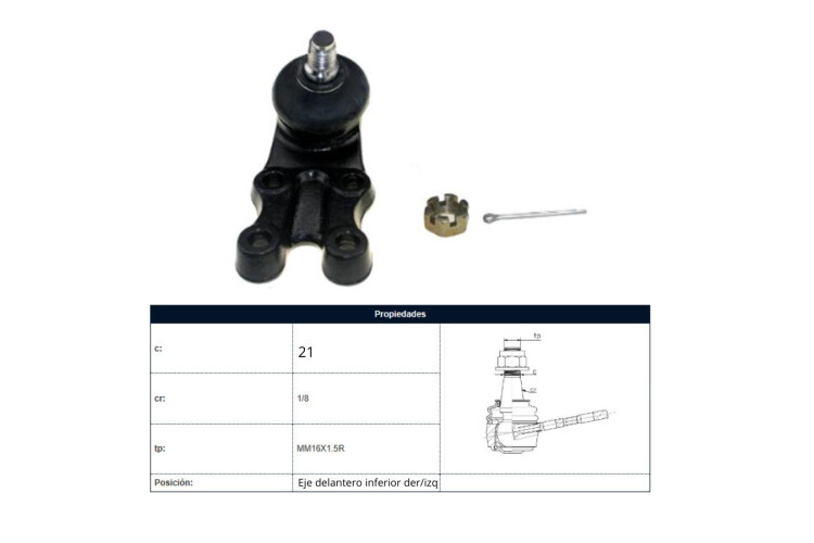 Rotula Del Hyundai H1 Carroceria A1 04-07 Der/Izq Rotula Del Hyundai H1 Carroceria A1 04-07 Der/Izq