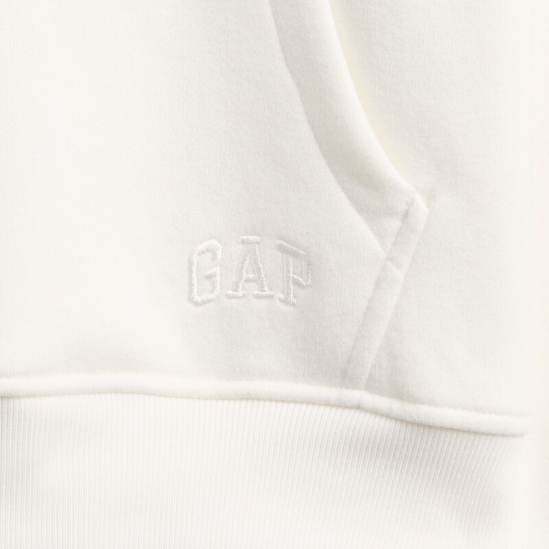 VTG SOFT 1/4 ZIP KANGA PO NEW OFF WHITE