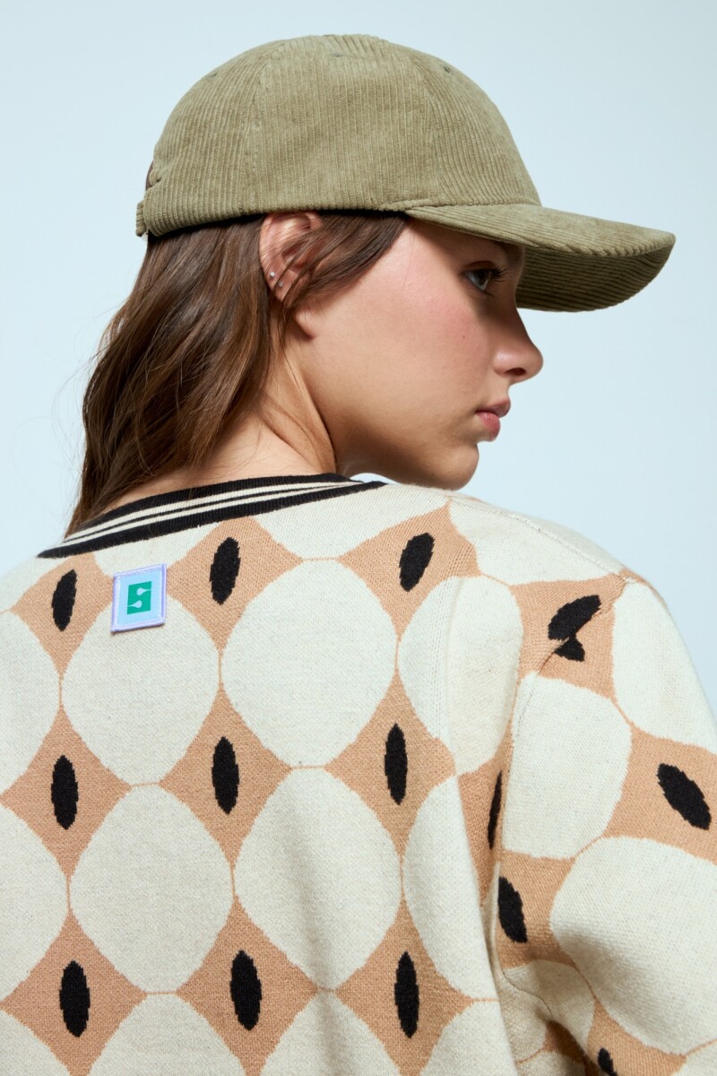 Cardigan geométrico negro