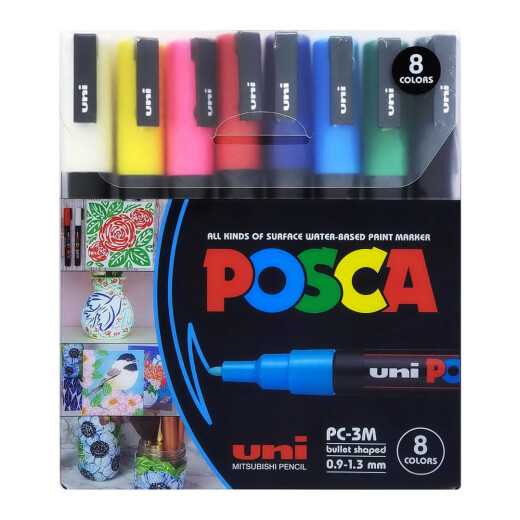 Marcadores Uni Posca 0.9-1.3mm Pack 8 Colores Marcadores Uni Posca 0.9-1.3mm Pack 8 Colores