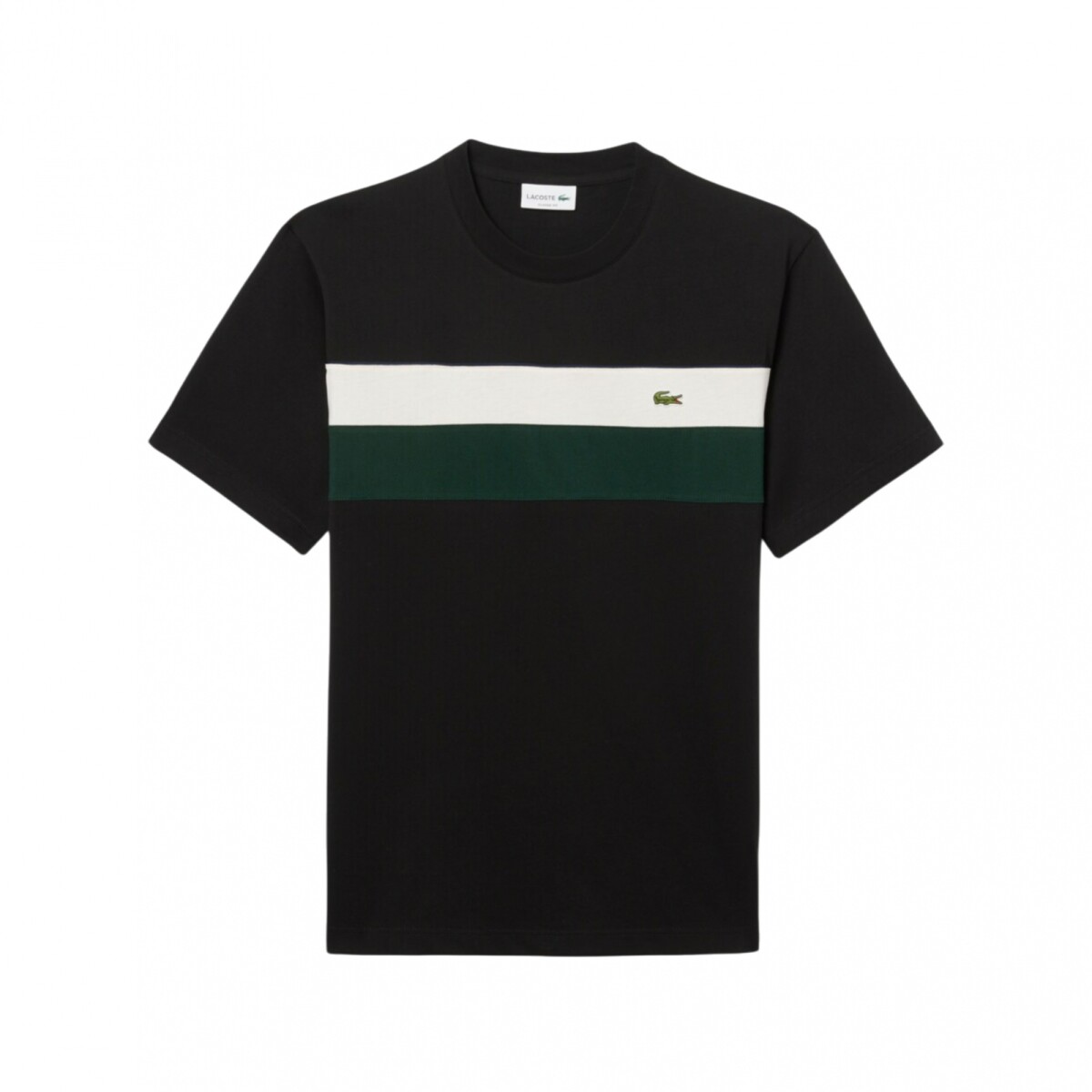 REMERA LACOSTE COLOR BLOCK - Black 