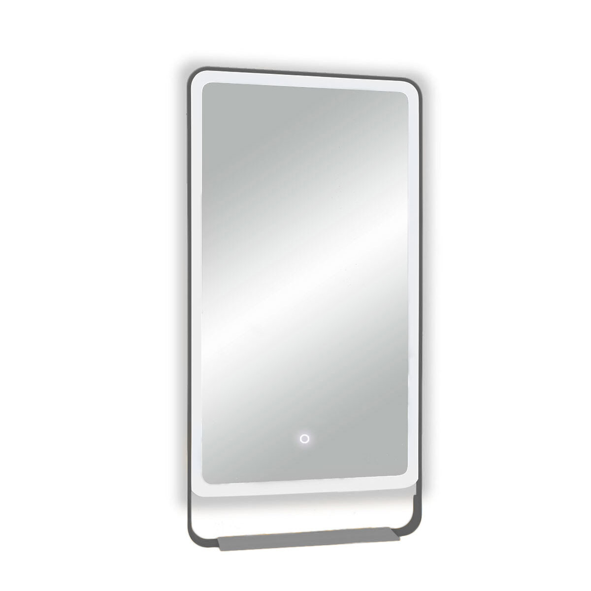 Espejo Con Sensor One Touch Luz Led Estante Brushed Nickel 60X120Cm 