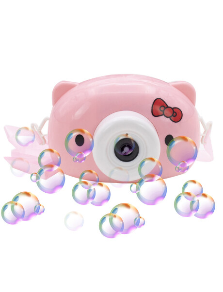 Burbujero tipo cámara con forma de animalitos con música y luces Cerdito