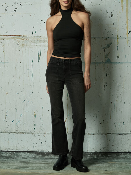 JEAN POCKET GRIS OSCURO