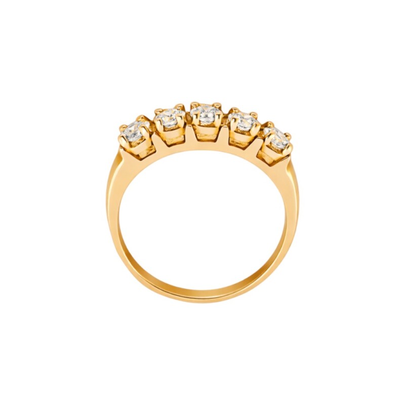 Anillo-Oro bajo-Piedra zirconia-AN8015 conpiedra