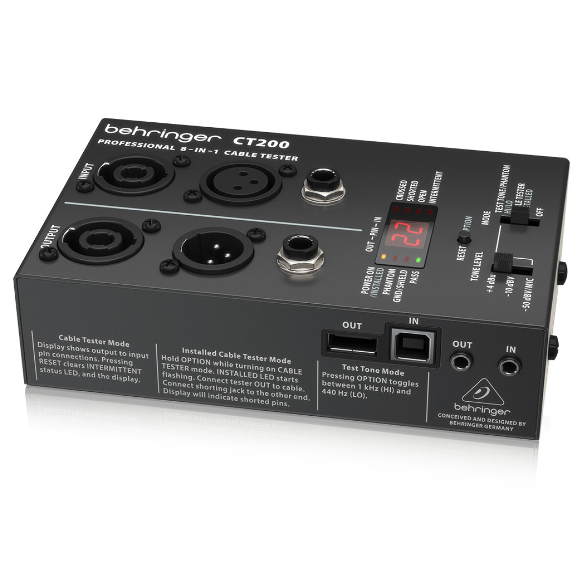 TESTER DE CABLE MULTIPLE BEHRINGER CT200 