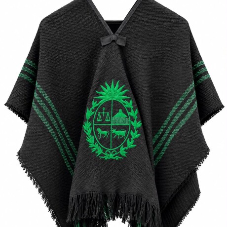 Poncho de niño bordado Verde