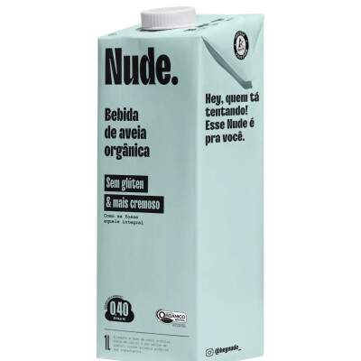 LECHE DE AVENA MÁS CREMOSA CON CALCIO NUDE 1L Bebida Nude Avena Integral1l