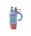 Vaso térmico de acero con sorbito y tapita - 800ml Celeste