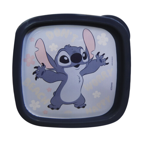 Pote Plástico Cuadrado Stitch 500 ml U