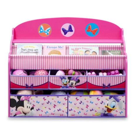 Mueble Organizador Libros Juguetes 5 Cestos Personaje Disney Minnie