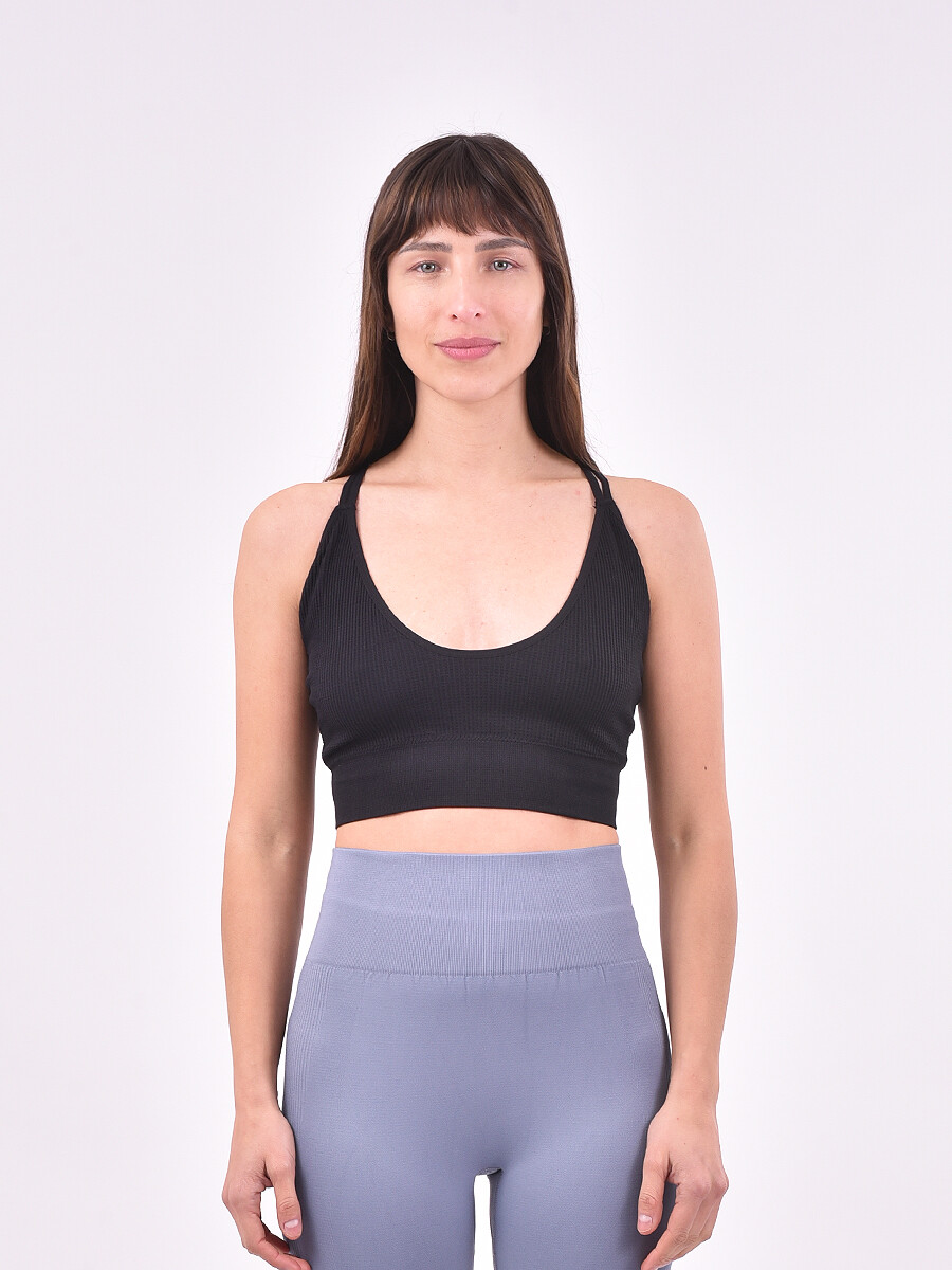 TOP SEAMLESS GIDEY - NEGRO 