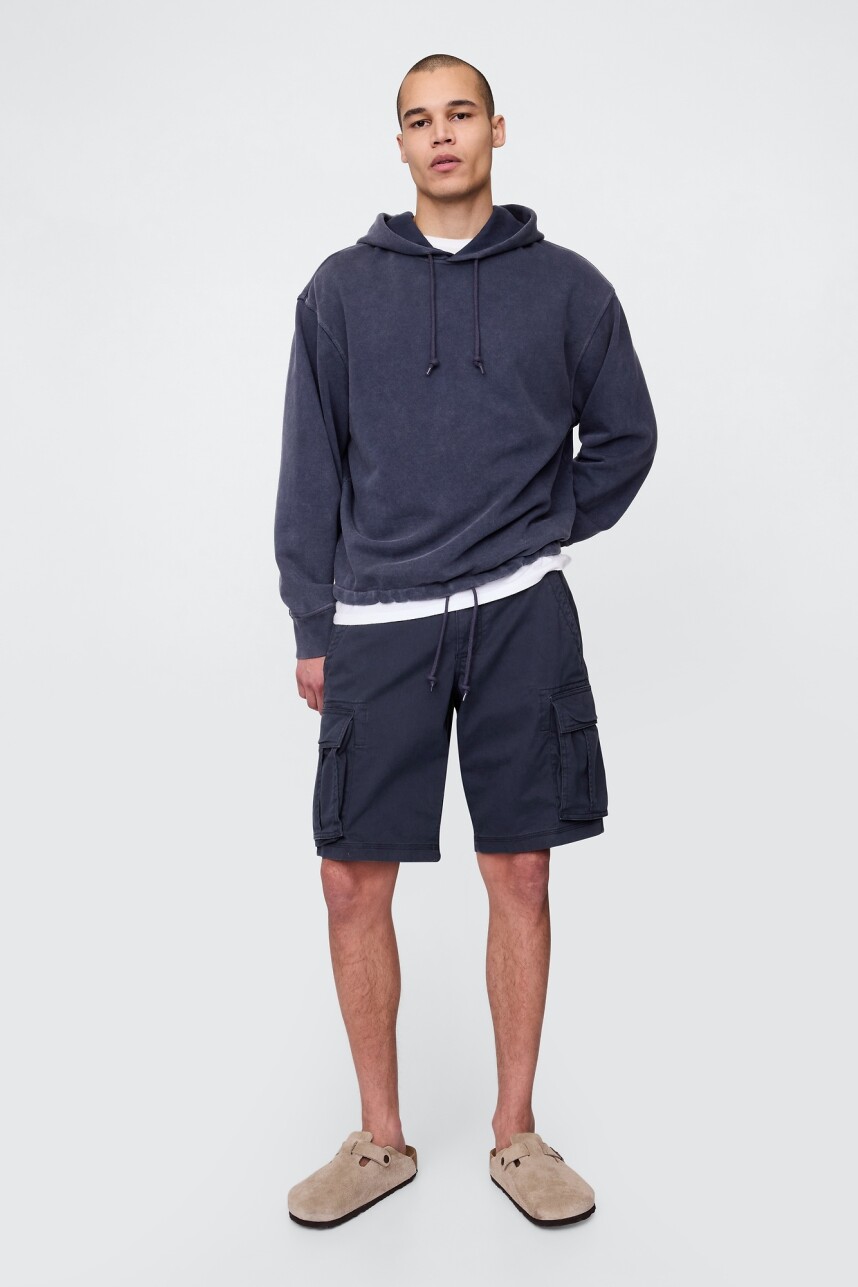 Buzo Canguro Logo Gap Poncho Hombre Navy Uniform