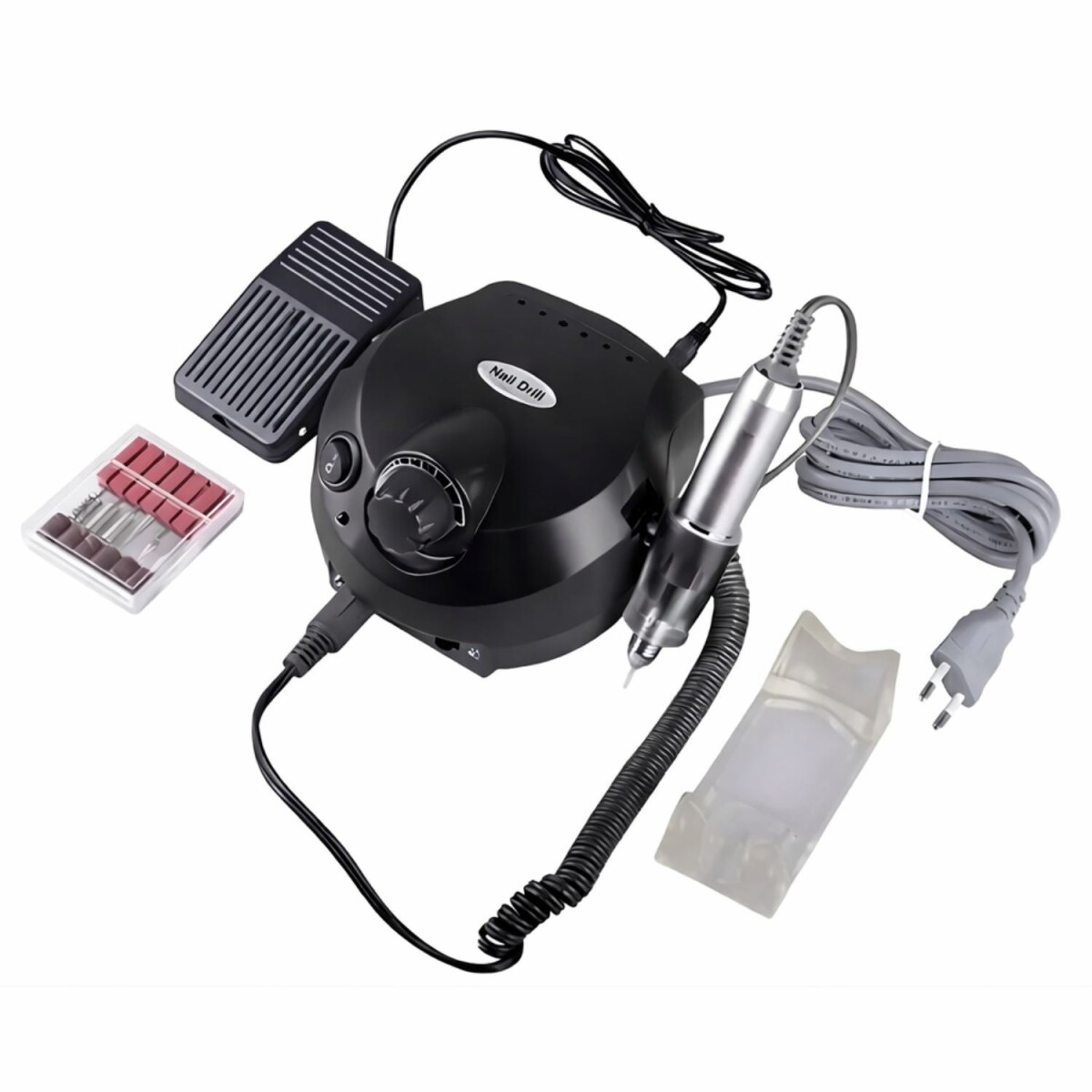 Torno Uñas Lumax 30000rpm Profesional Con Pedalera - Negro 