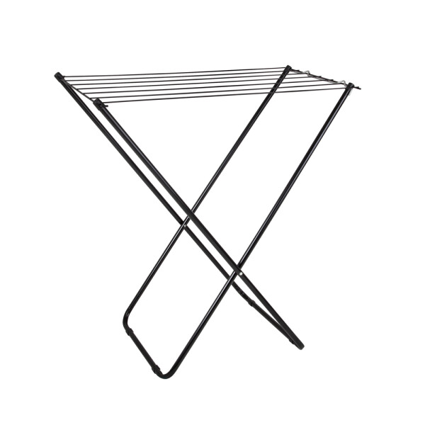 TENDEDERO DE PISO ACERO NEGRO 79CM X 42CM X 79CM - SOPORTA 16 KG NEGRO