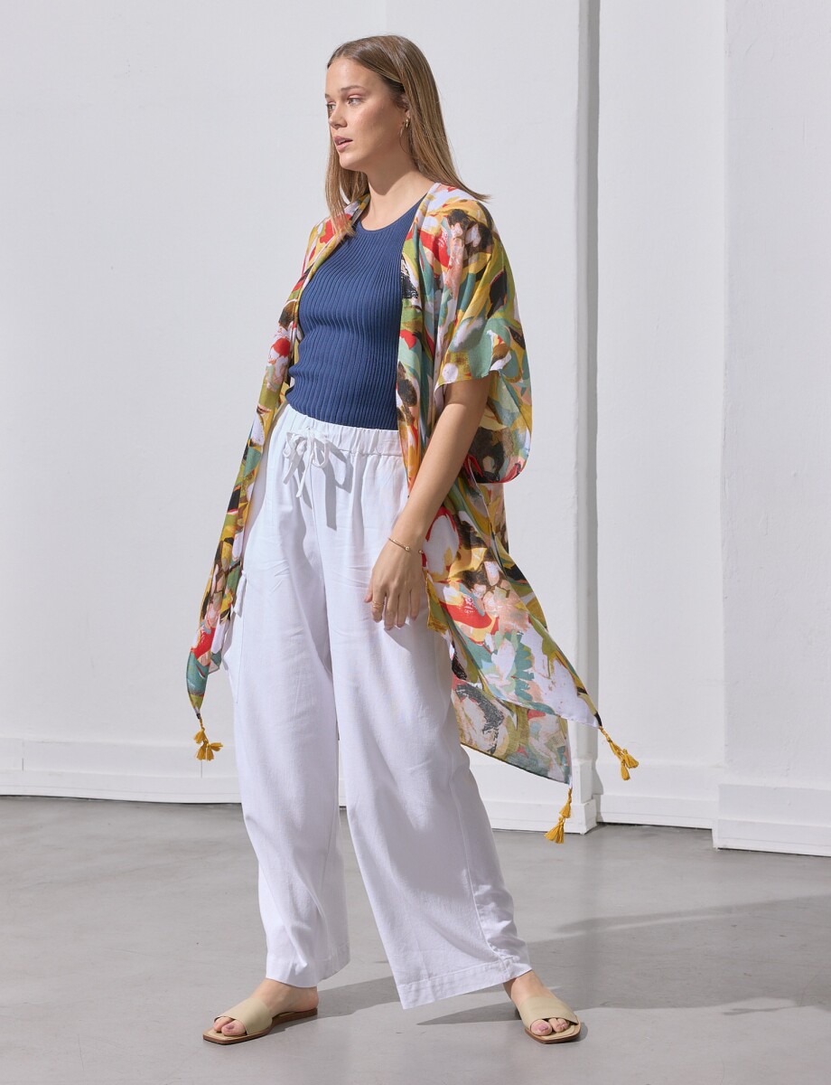 Kimono Printed - Multi/verde 