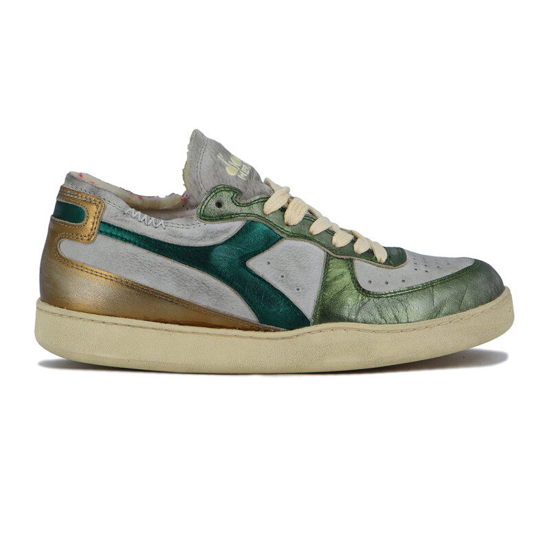 Diadora Mi Basket Row Cut Metal Pigskin Used Beige