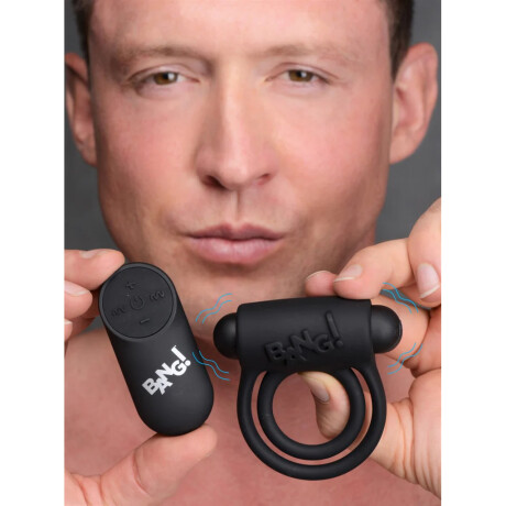 Anillo Vibrador Control a Distancia BANG! Negro