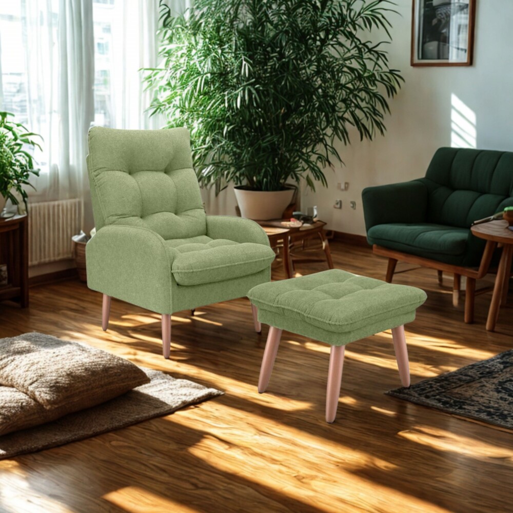 Combo Poltrona con Puf - Nantes Verde