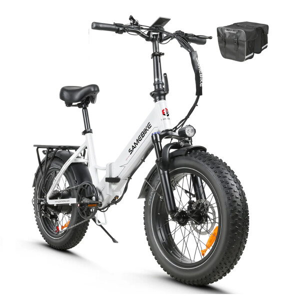 Bicicleta Eléctrica Samebike 20 Plegable 750w BLANCO