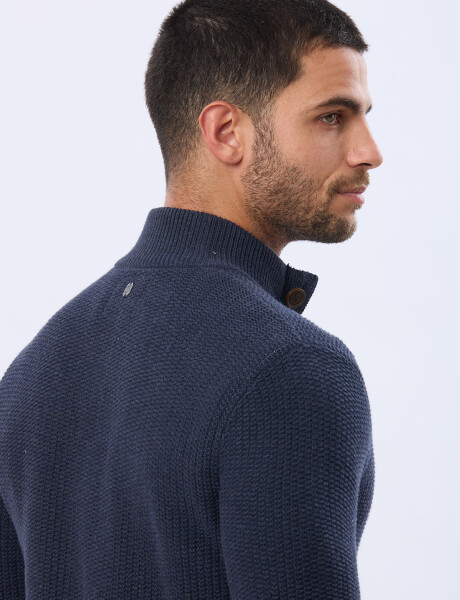 CARDIGAN GRUESO TEJIDO Azul