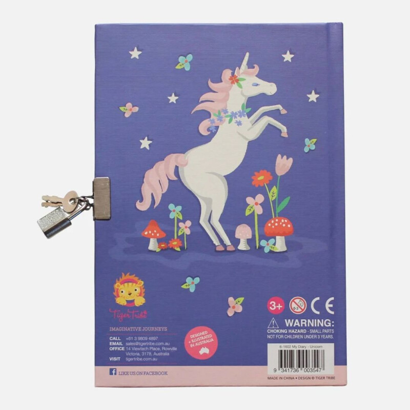 Diario con candado - Arcoíris de unicornio Diario Con Candado - Arcoíris De Unicornio