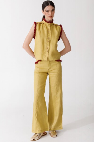PRE VENTA BLUSA CEREZA DETAIL Pistacho