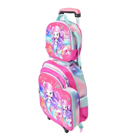 MOCHILA CON CARRITO FUCSIA