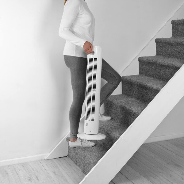 Ventilador Goldtech Torre Vertical 3 Velocidades Silencioso Variante Color Blanco