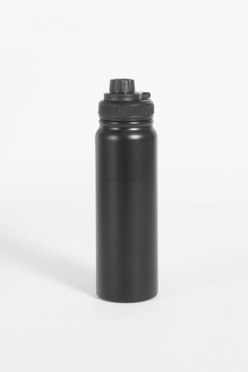 Botella con tapa 800 ml negro