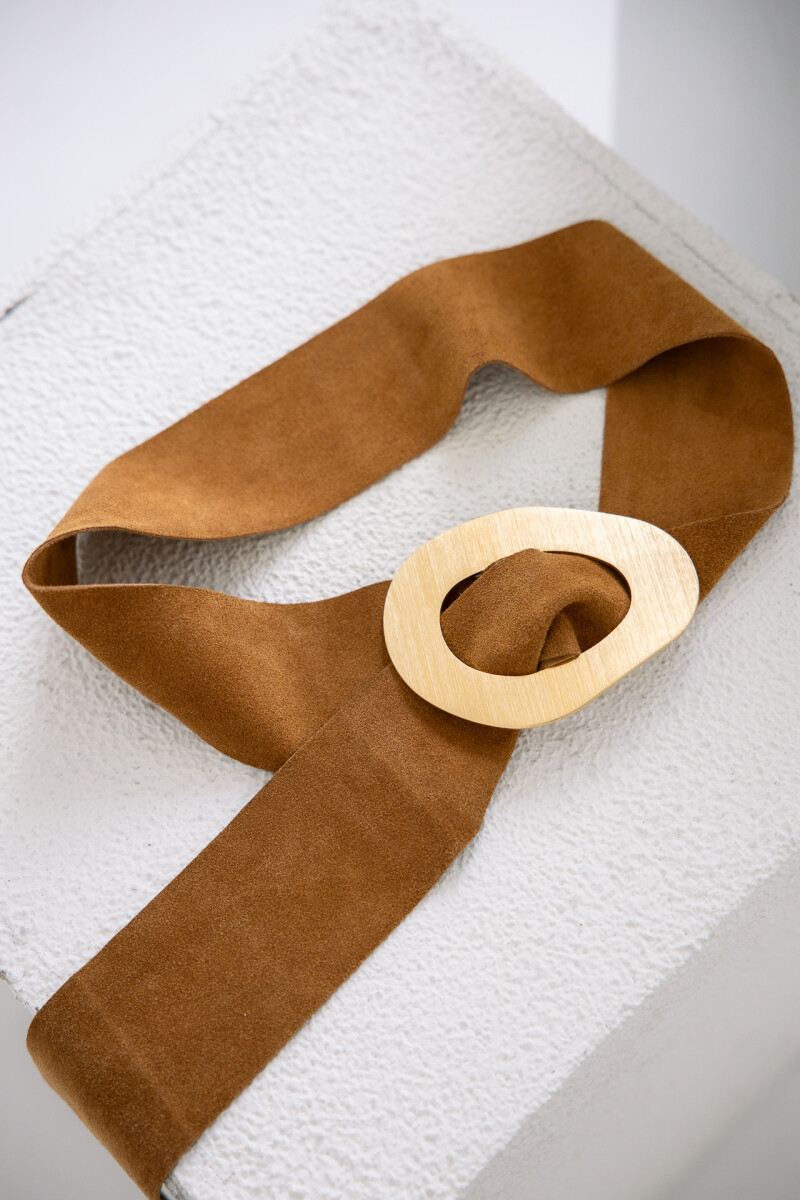 Cinturon Cuero SS25 - Descarne Camel 