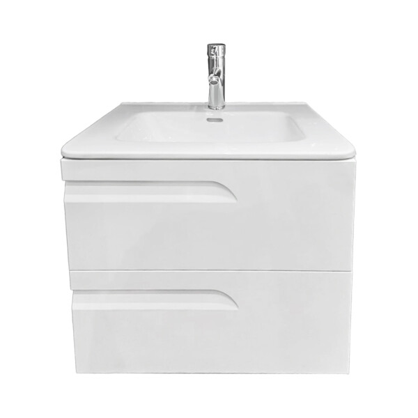 MUEBLE DE BAÑO VITALE 60 CM BLANCO CON MESADA Mueble De Baño Vitale 60 Cm Blanco Con Mesada